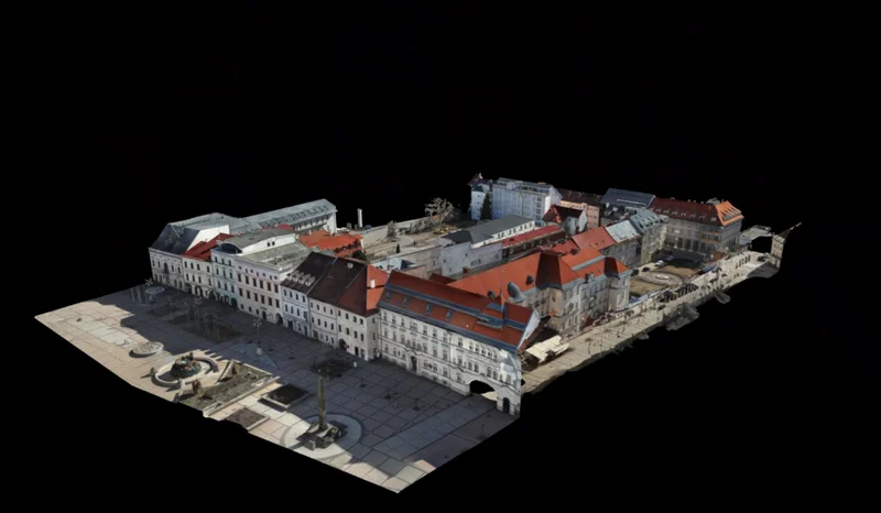 3D model námestia v Banskej Bystrici